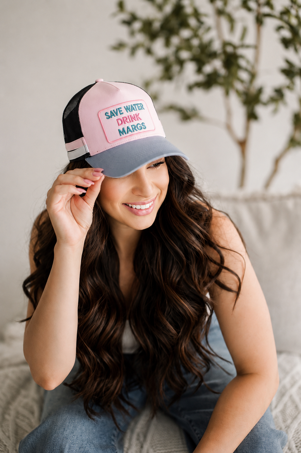 Custom embroidered Save Water Drink Margs cap