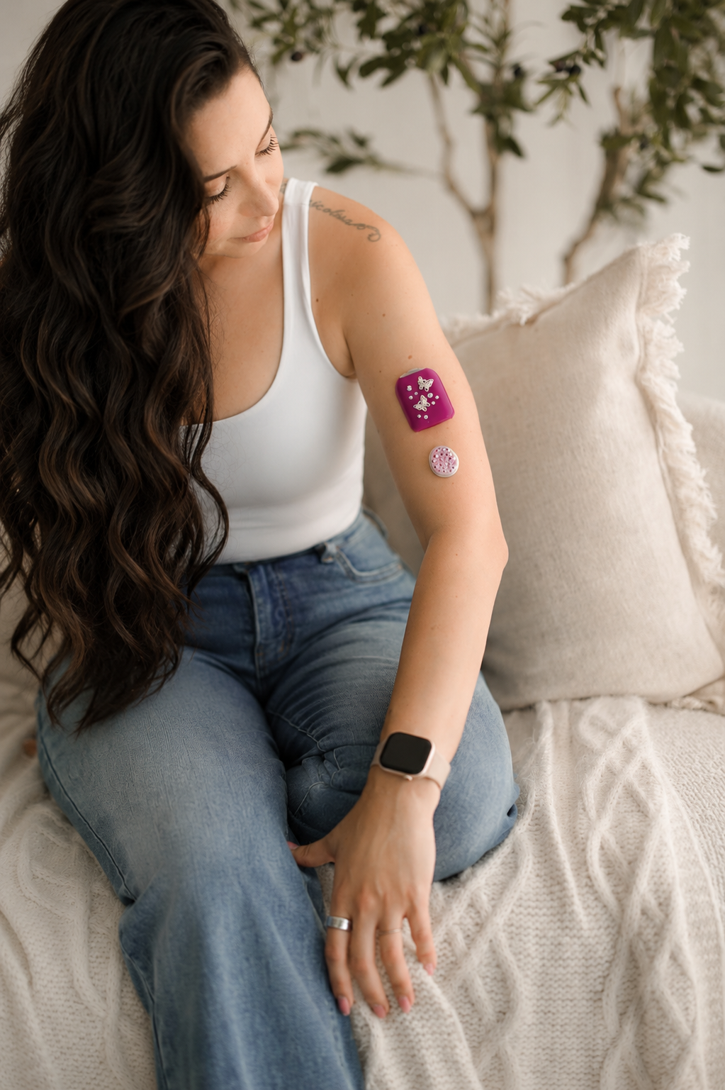 Custom jeweled medical device covers worn on the arm
