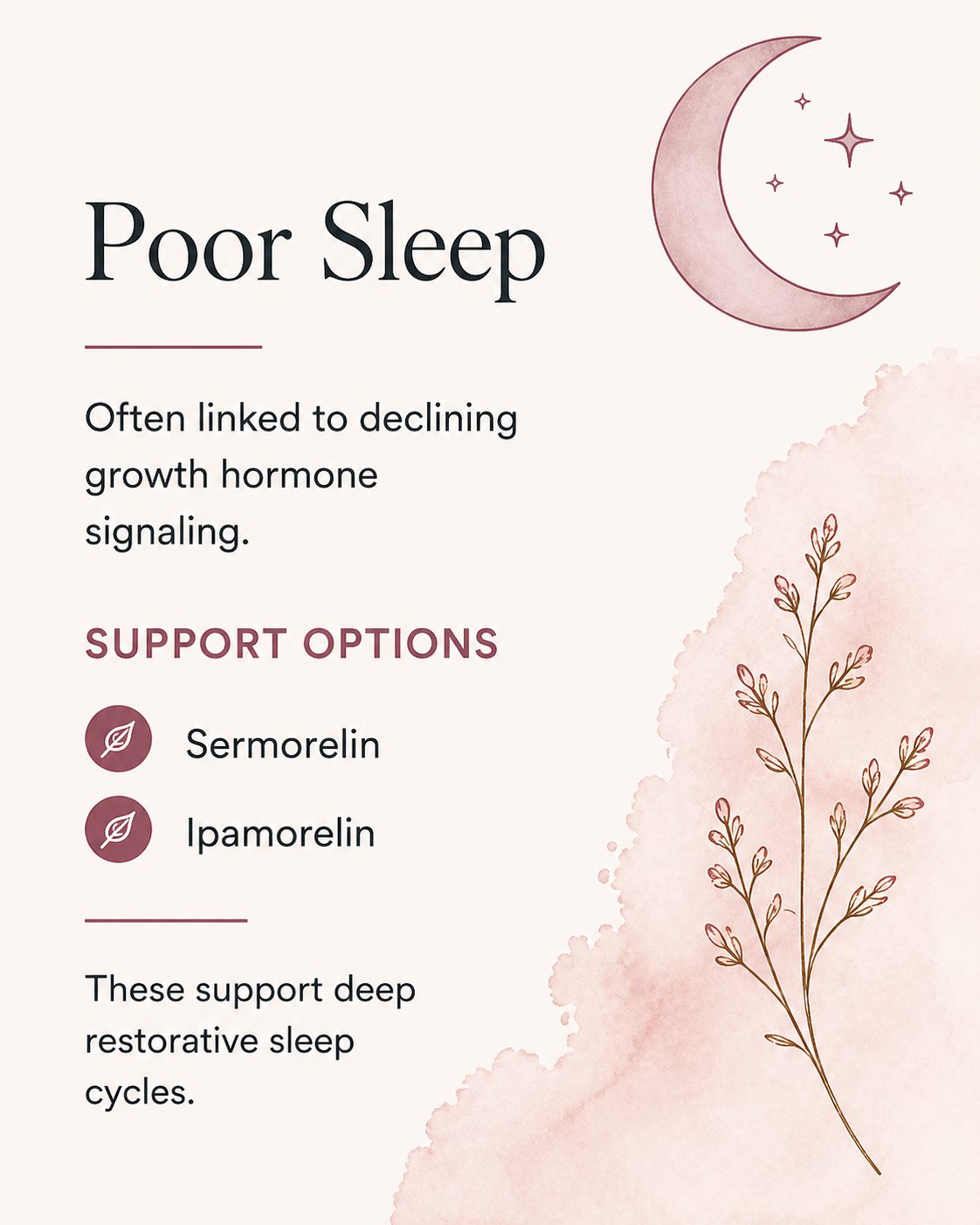 Poor sleep support options