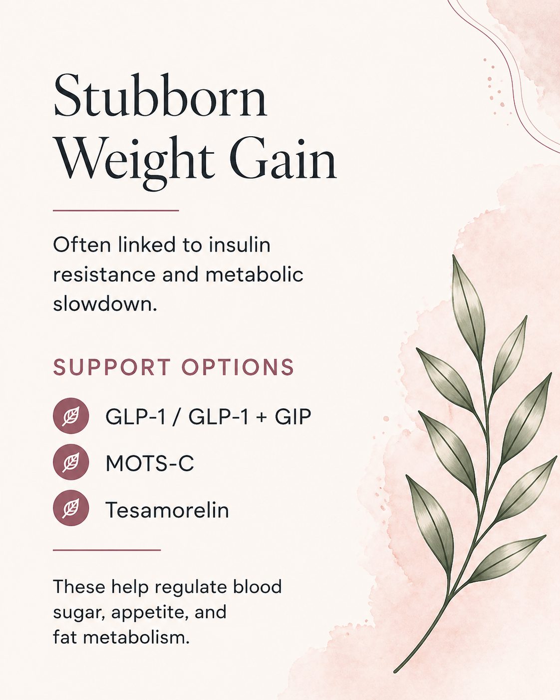 Stubborn weight gain support options